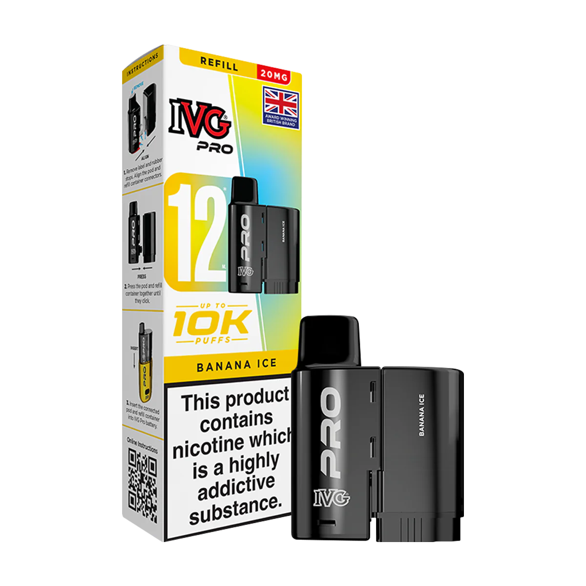 Banana Ice IVG Pro 12 Refill Pack