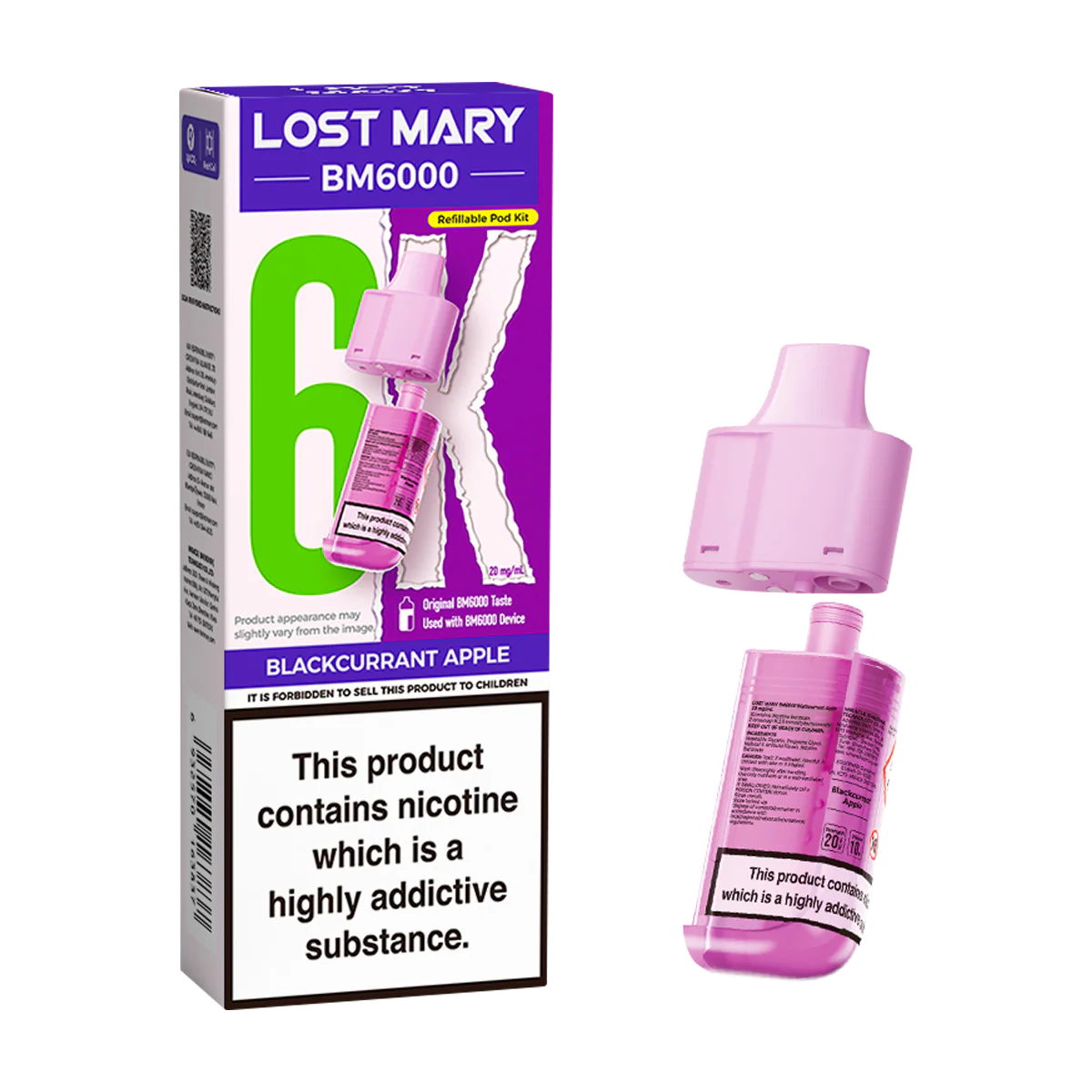 Blackcurrant Apple Lost Mary BM6000 Refill Pack