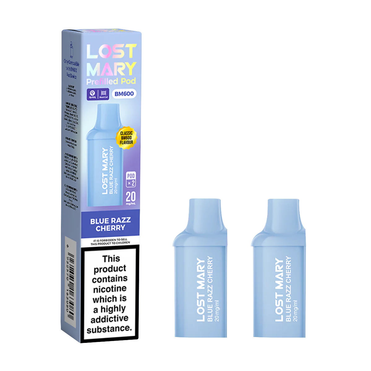 Blue Razz Cherry Lost Mary BM600 Pods