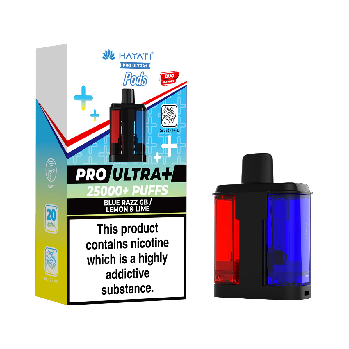 Blue Razz GB / Lemon & Lime Hayati Pro Ultra Plus Refill Pack