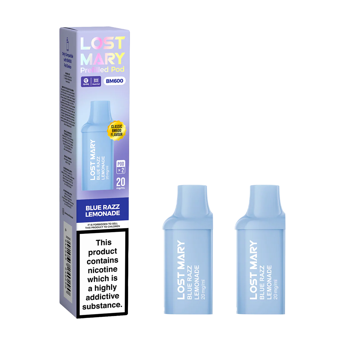 Blue Razz Lemonade Lost Mary BM600 Pods