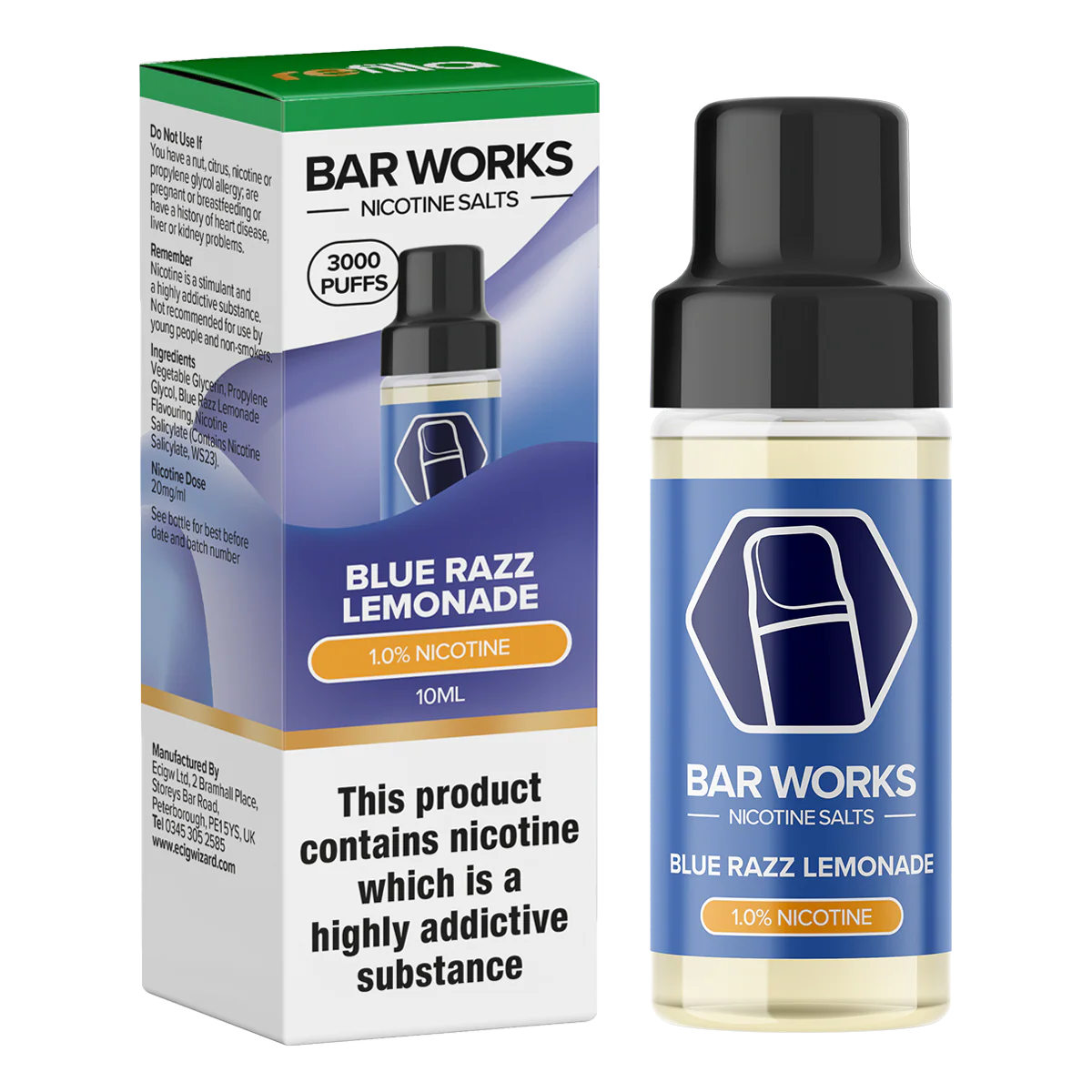 Blue Razz Lemonade Nic Salt by Refilla