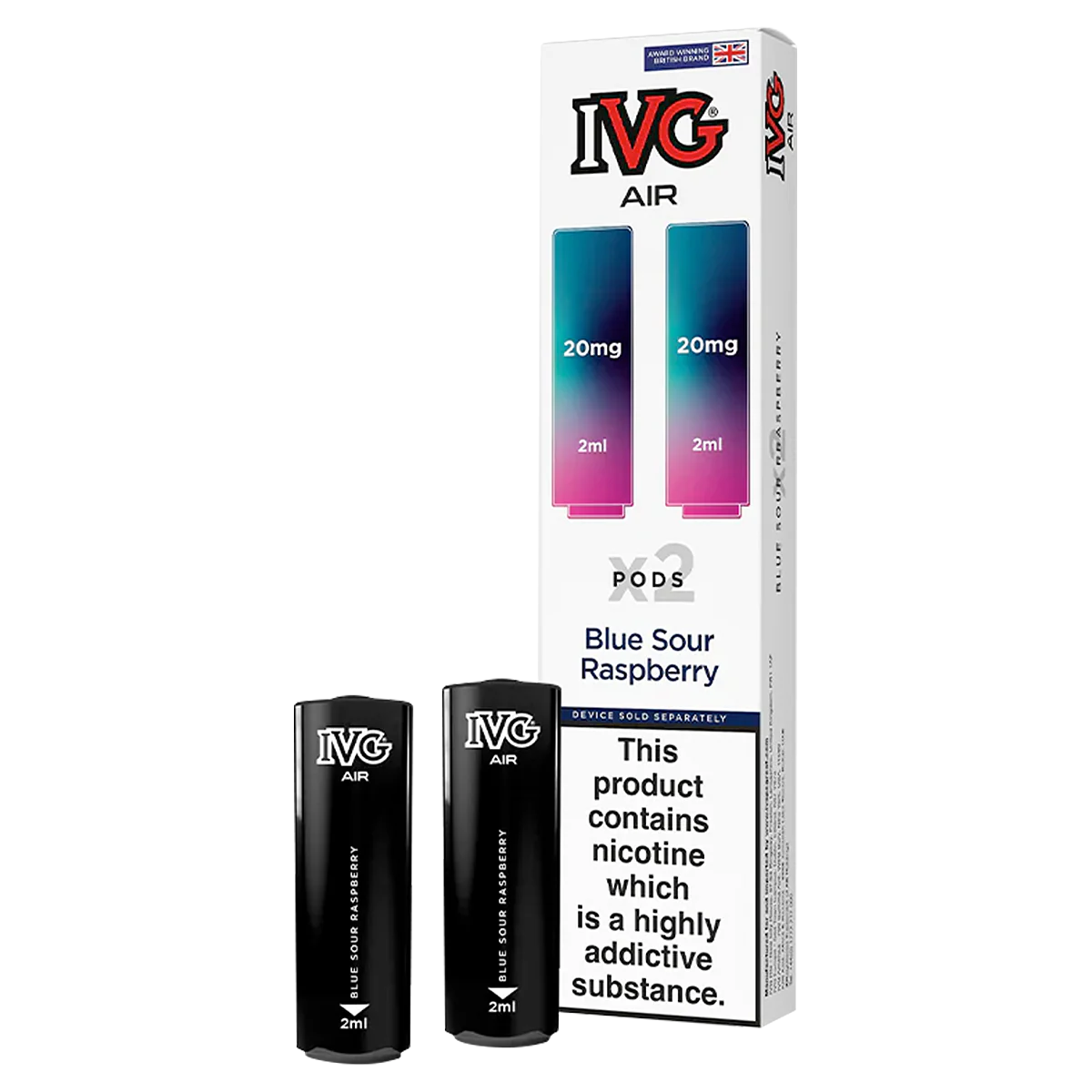 Blue Sour Raspberry IVG Air Replacement Pods