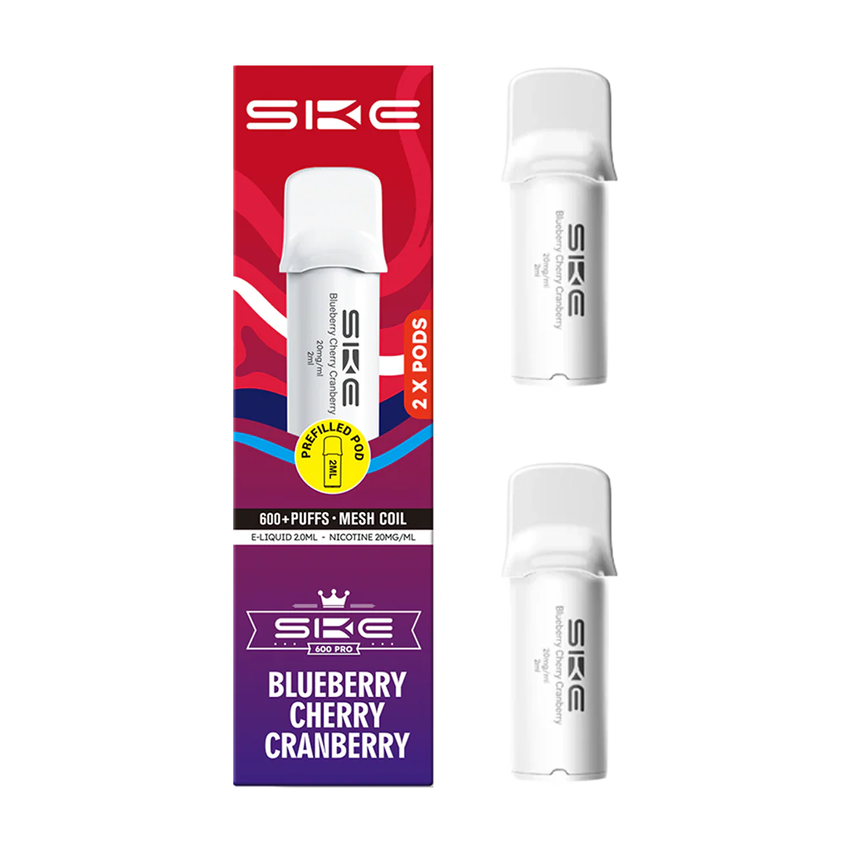 Blueberry Cherry Cranberry SKE 600 Pro Pods