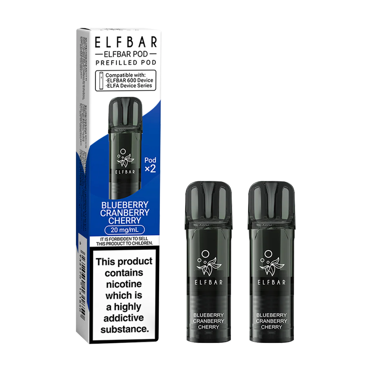 Blueberry Cranberry Cherry Elfbar 600 Pods
