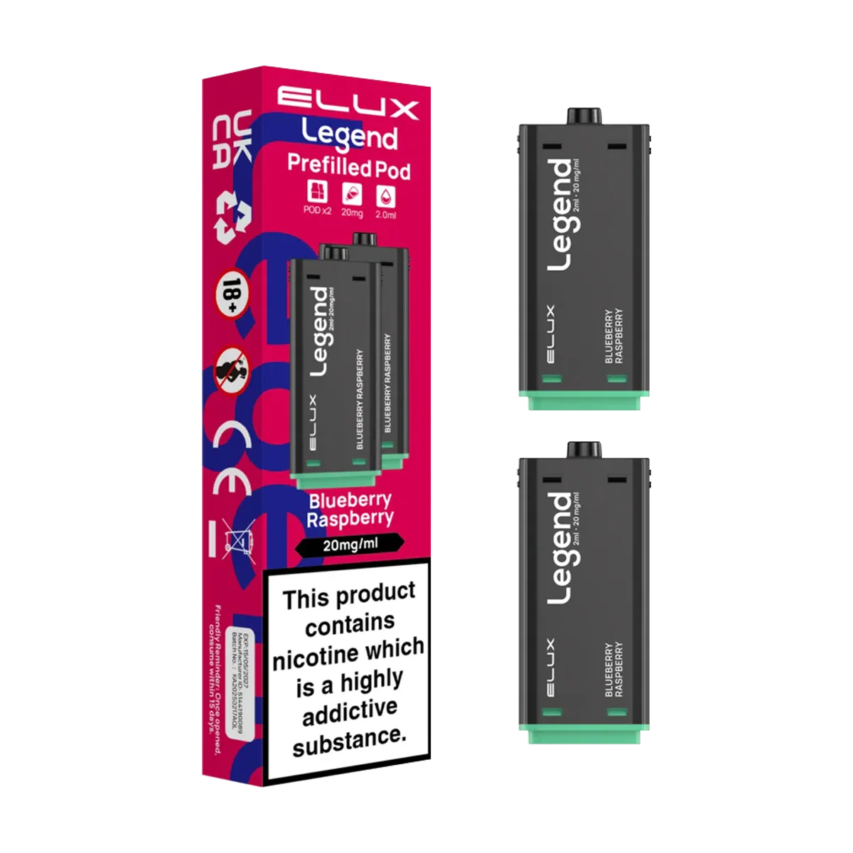 Blueberry Raspberry Elux Legend 1500 Pods