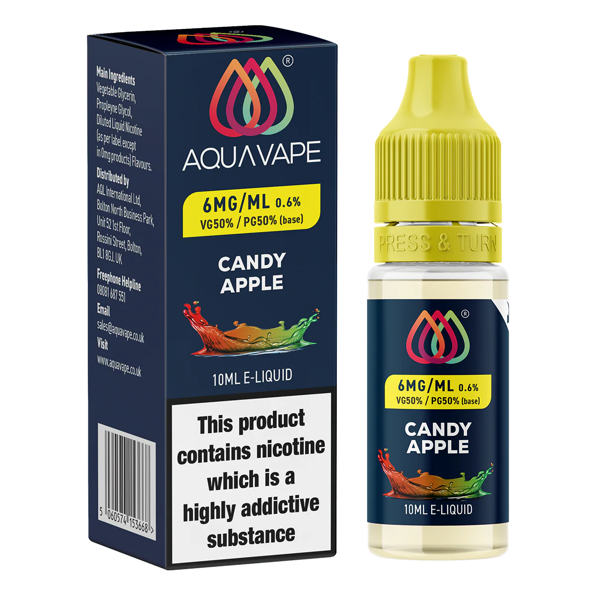 Candy Apple E-Liquid by Aquavape - 10ml - Image 3