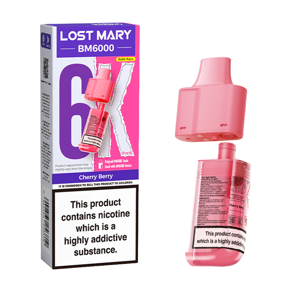 Cherry Berry Lost Mary BM6000 Refill Pack