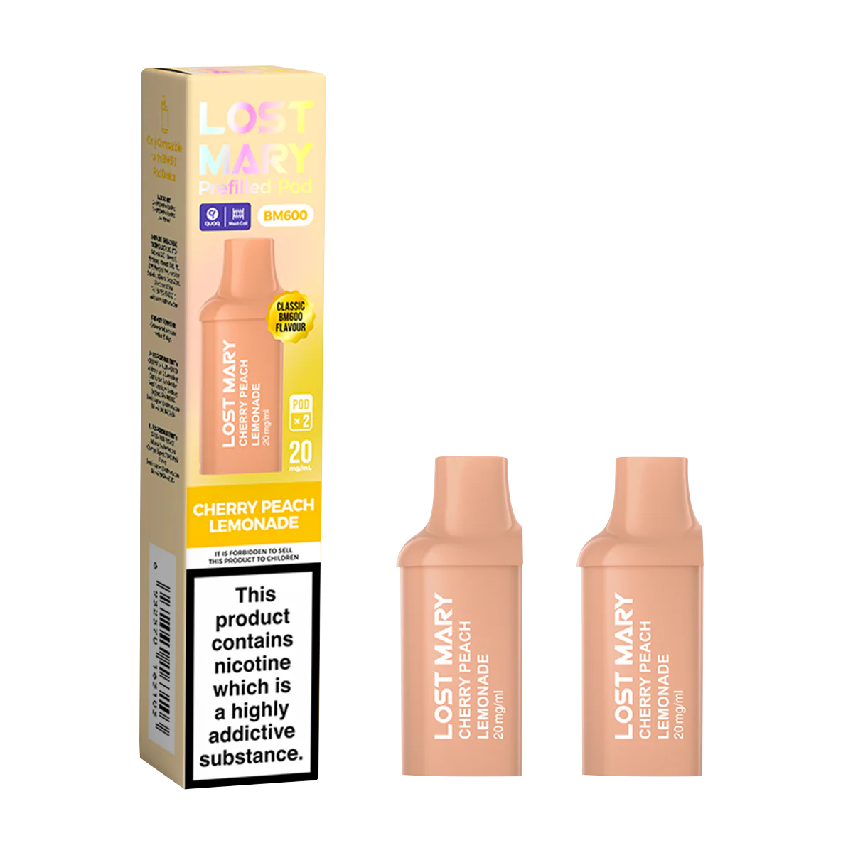 Cherry Peach Lemonade Lost Mary BM600 Pods