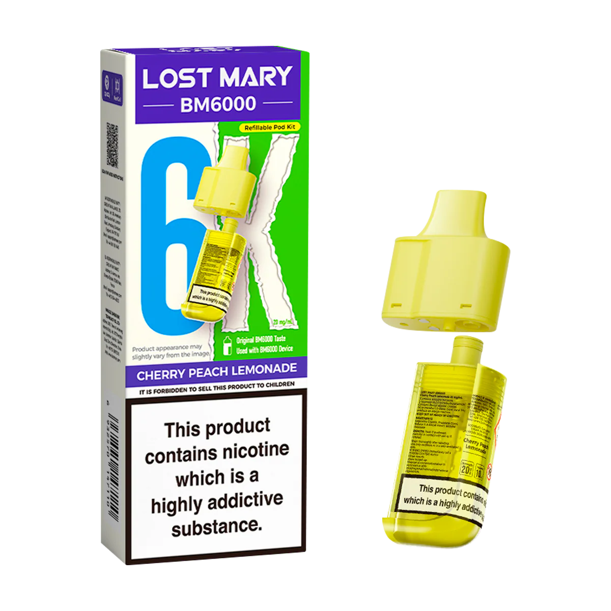 Cherry Peach Lemonade Lost Mary BM6000 Refill Pack