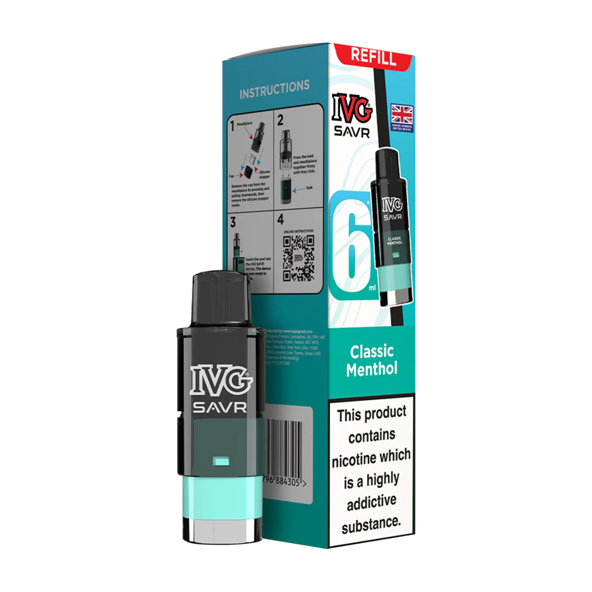 Classic Menthol IVG SAVR Refill Pack