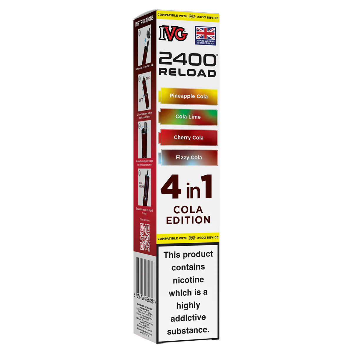 Cola Edition IVG 2400 Refill Pods