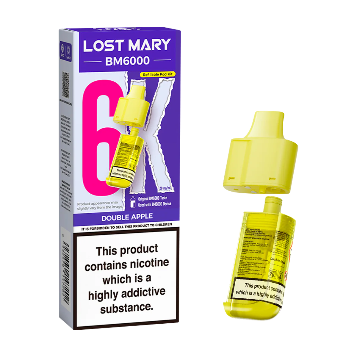 Double Apple Lost Mary BM6000 Refill Pack