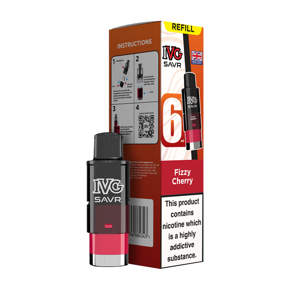Fizzy Cherry IVG SAVR Refill Pack