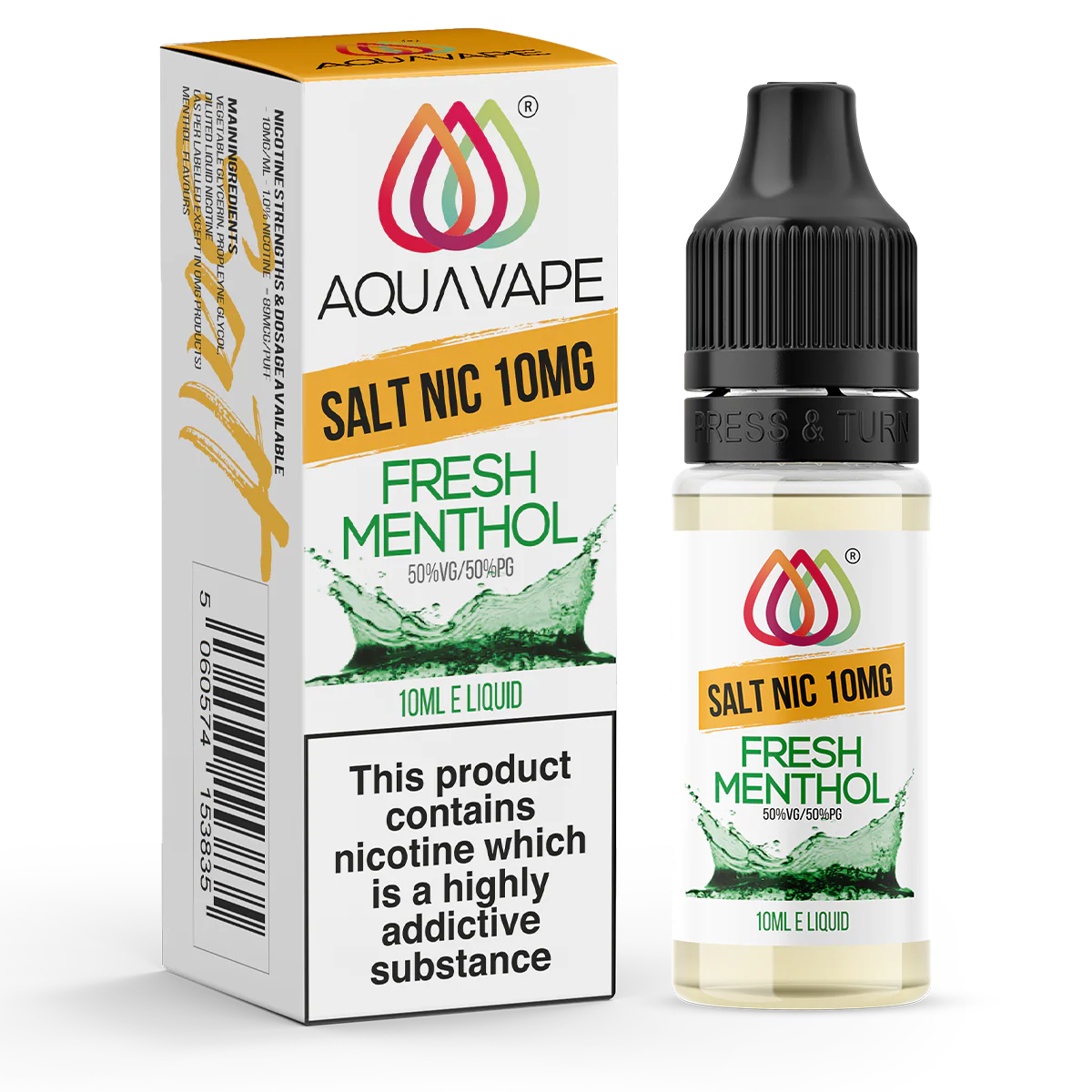 Fresh Menthol Nic Salt by Aquavape 10ml