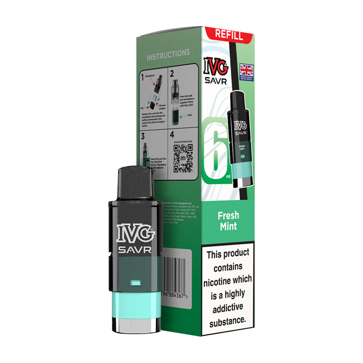 Fresh Mint IVG SAVR Refill Pack