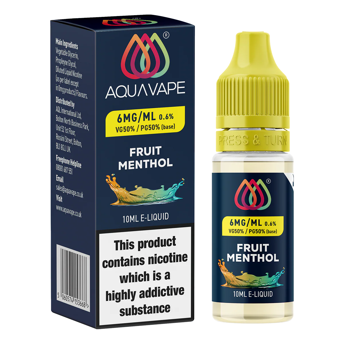 Fruit Menthol E-Liquid by Aquavape - 10ml - Image 4