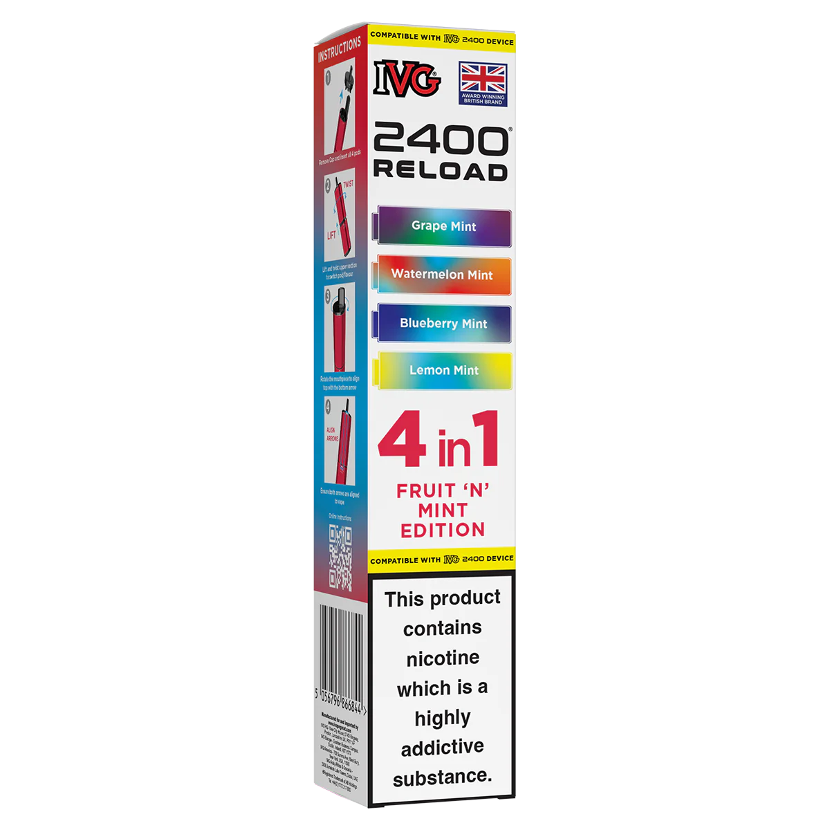 Fruit 'N' Mint Edition IVG 2400 Refill Pods