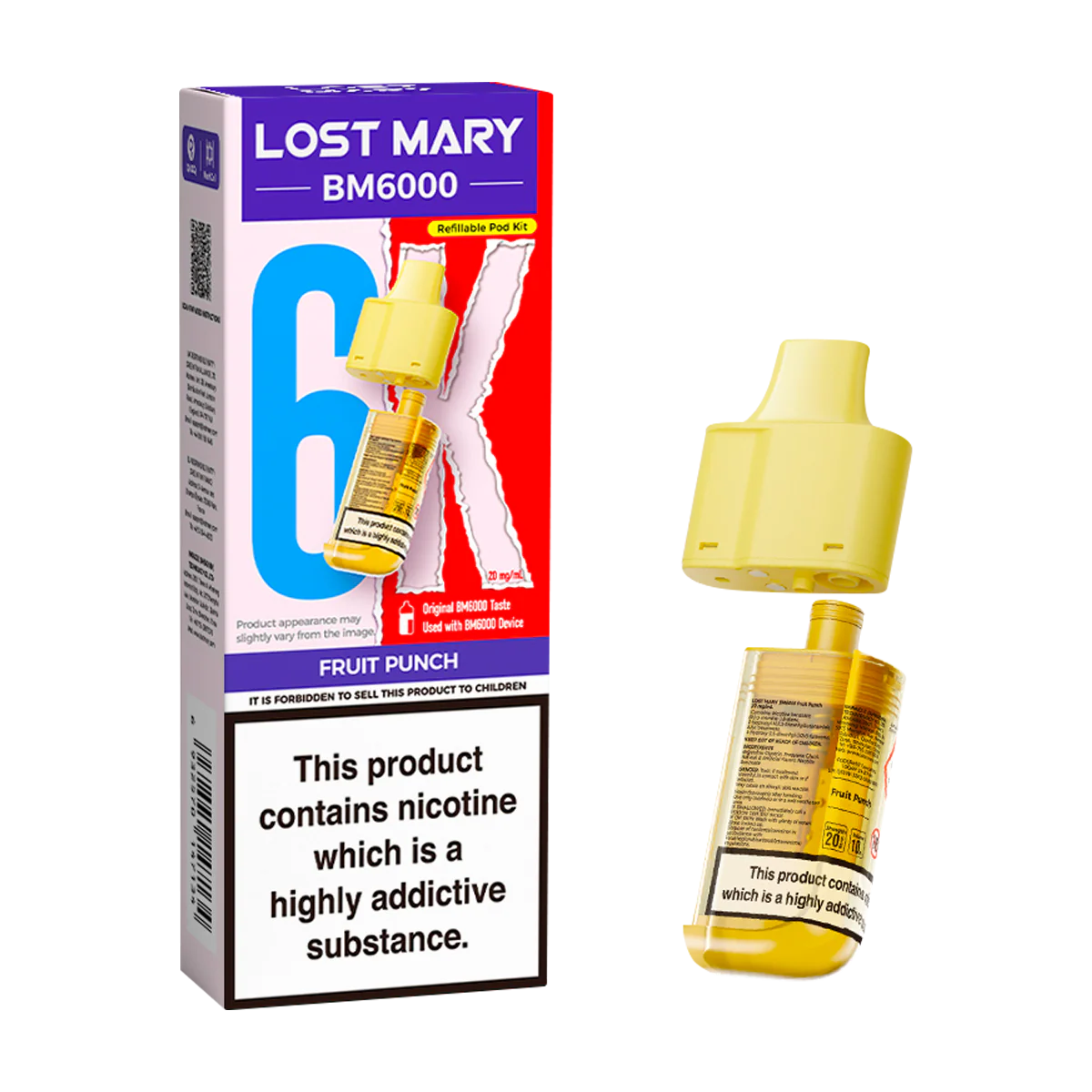 Fruit Punch Lost Mary BM6000 Refill Pack