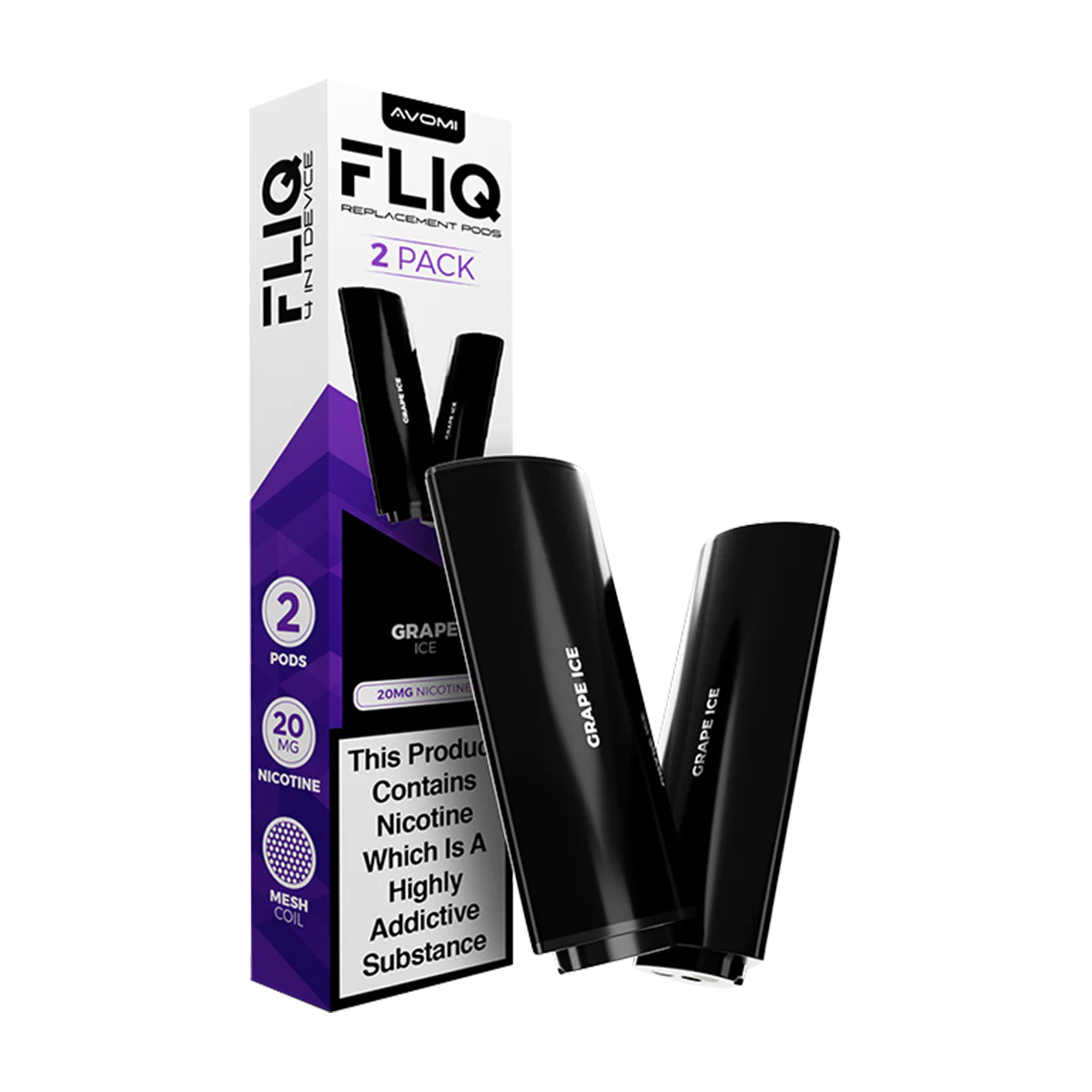 Grape Ice Avomi Fliq 4in1 Pods