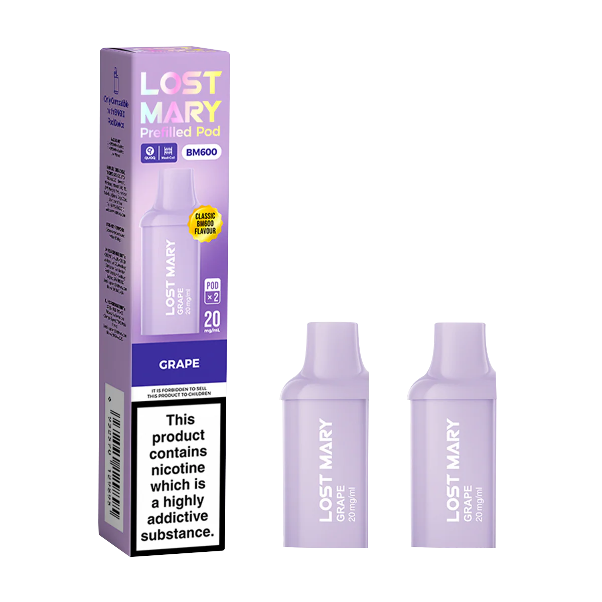 Grape Lost Mary BM600 Pods