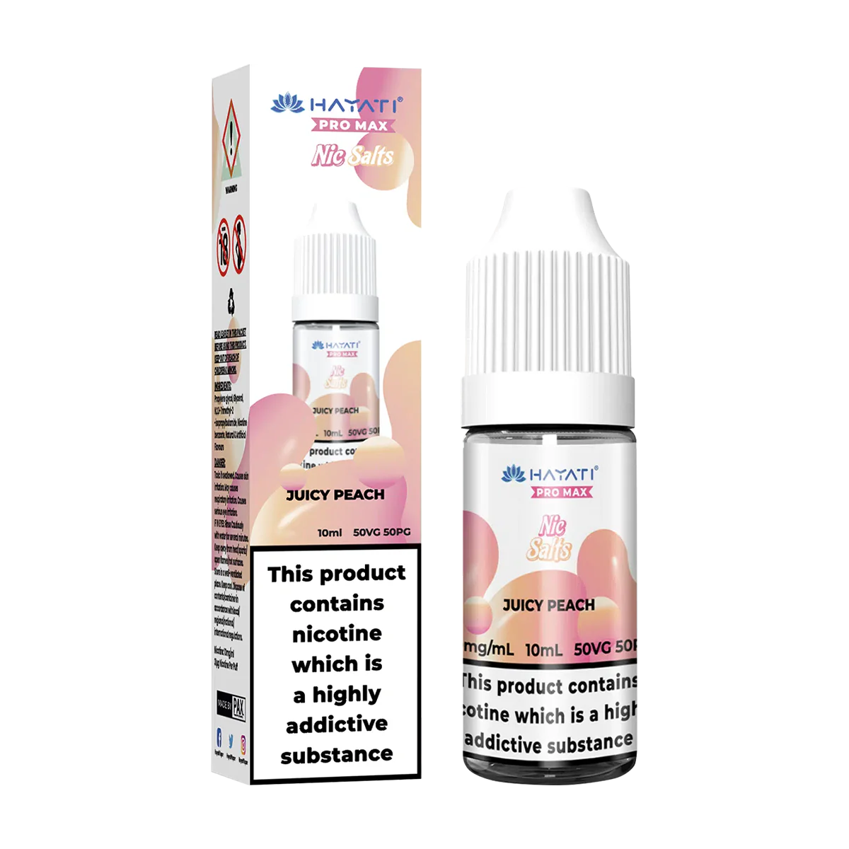 Juicy Peach Nic Salt by Hayati Pro Max 10ml