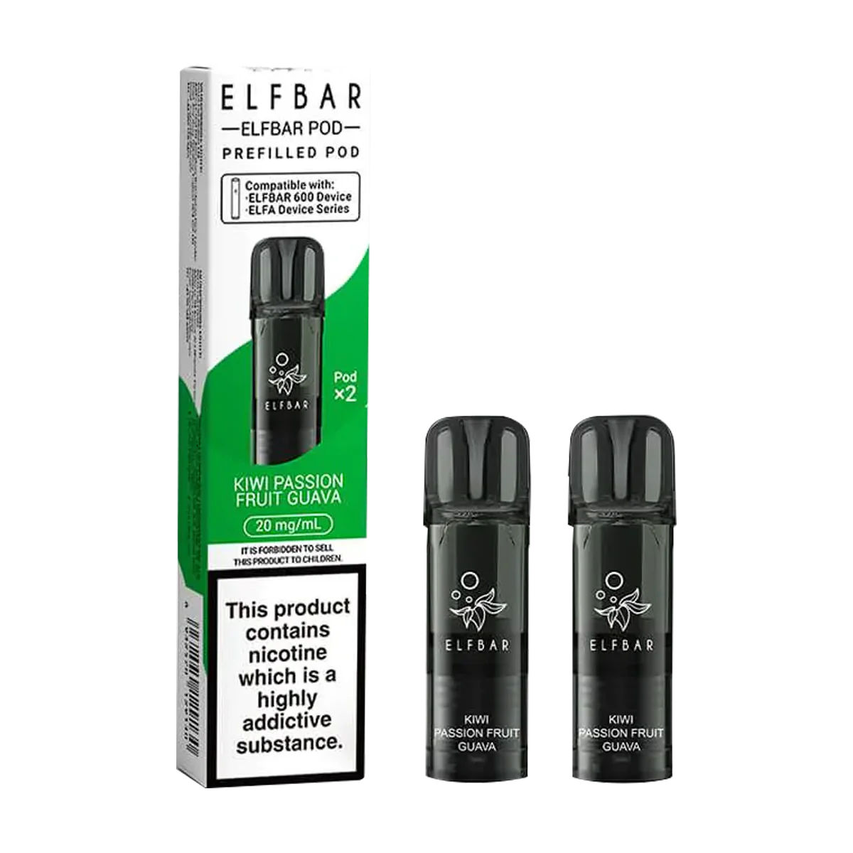 Kiwi Passion Fruit Guava Elfbar 600 Pods
