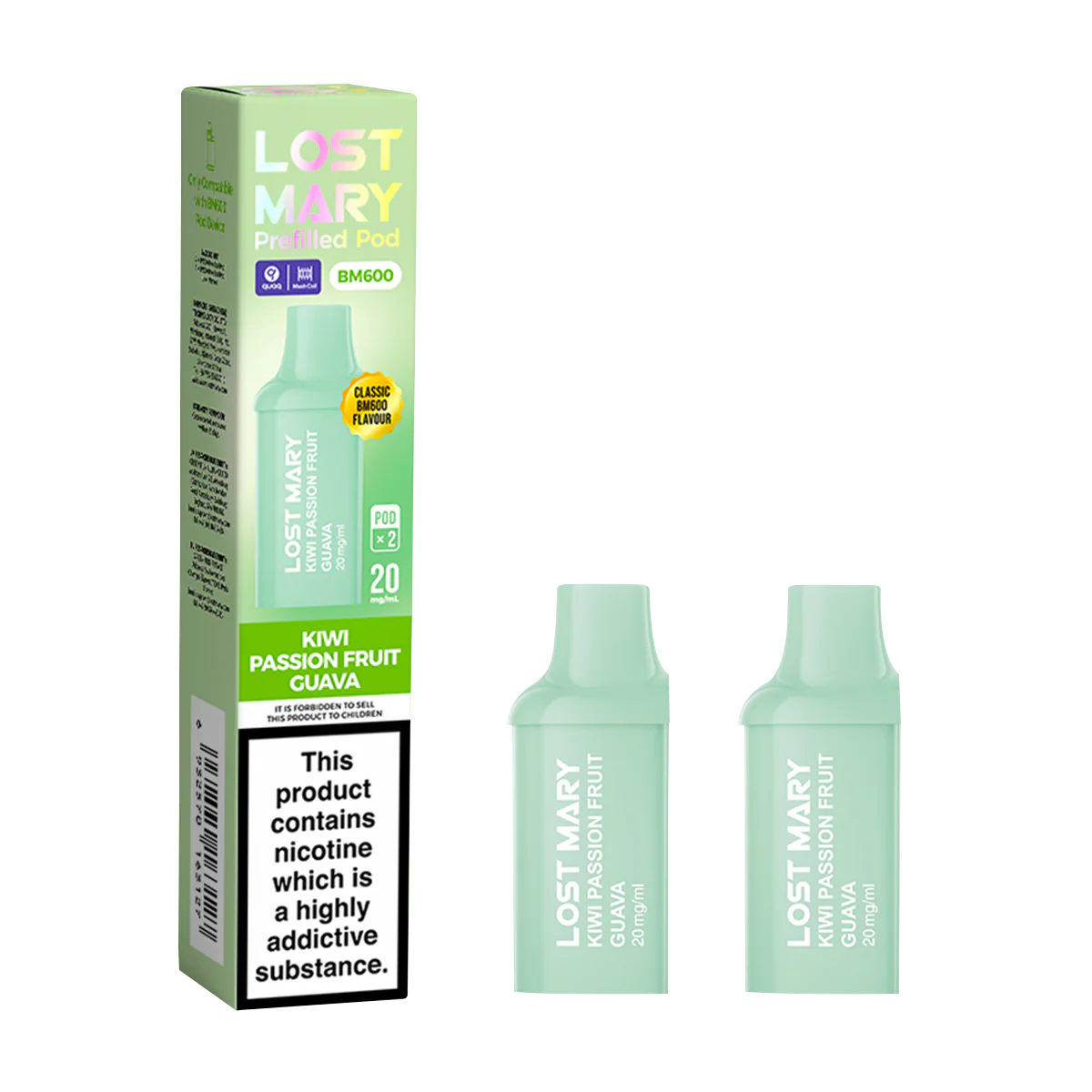 Kiwi Passionfruit Guava Lost Mary BM600 Pods