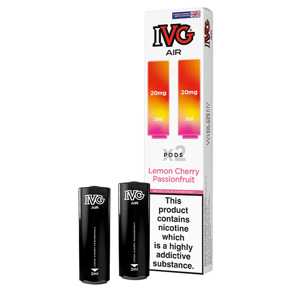 Lemon Cherry Passionfruit IVG Air Replacement Pods
