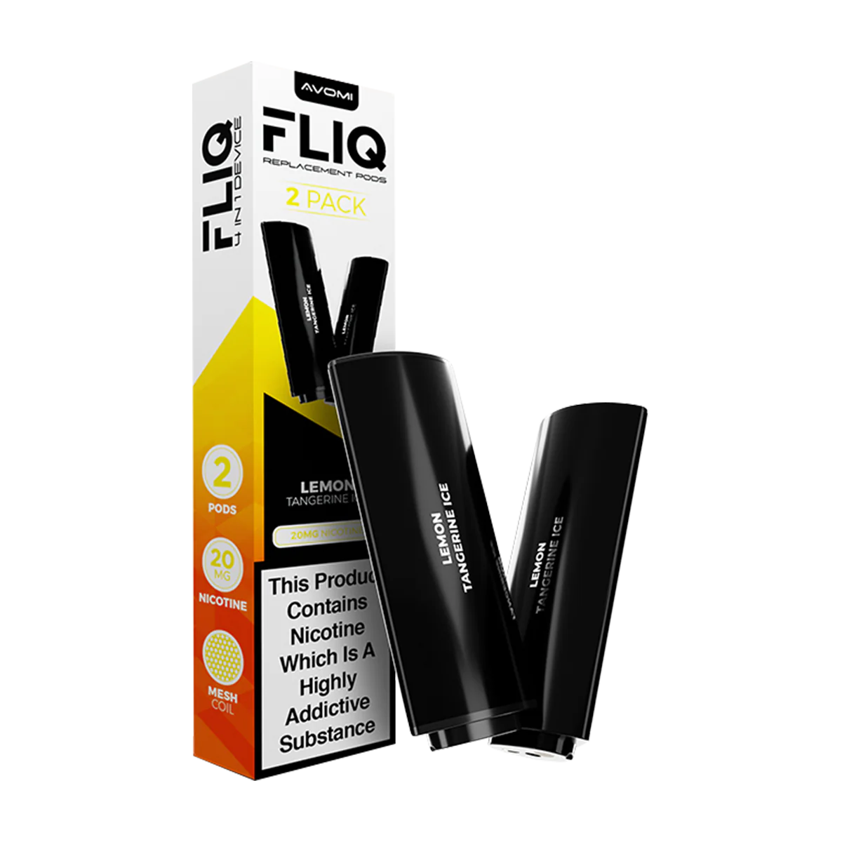 Lemon Tangerine Ice Avomi Fliq 4in1 Pods