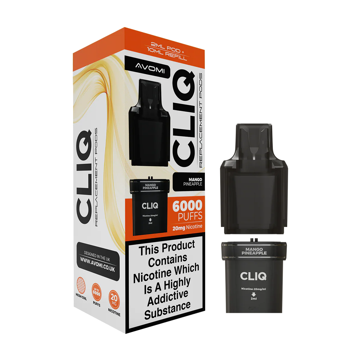 Mango Pineapple Avomi Cliq 6000 Refill Pack