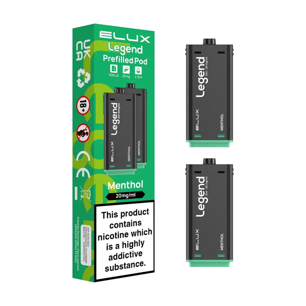 Menthol Elux Legend 1500 Pods