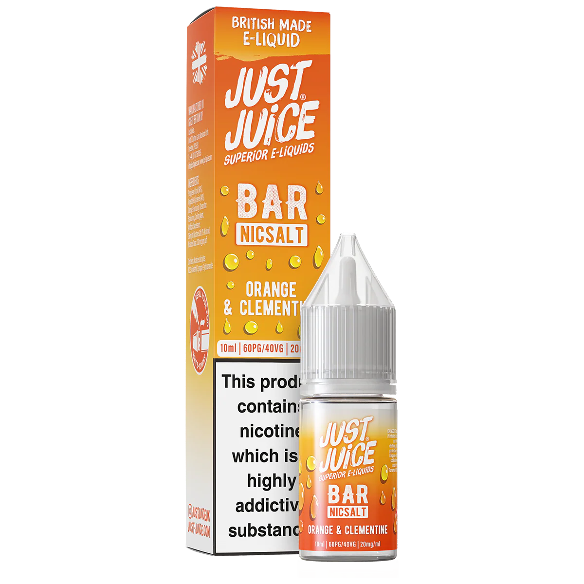 Orange & Clementine Bar Nic Salt by Just Juice 10ml
