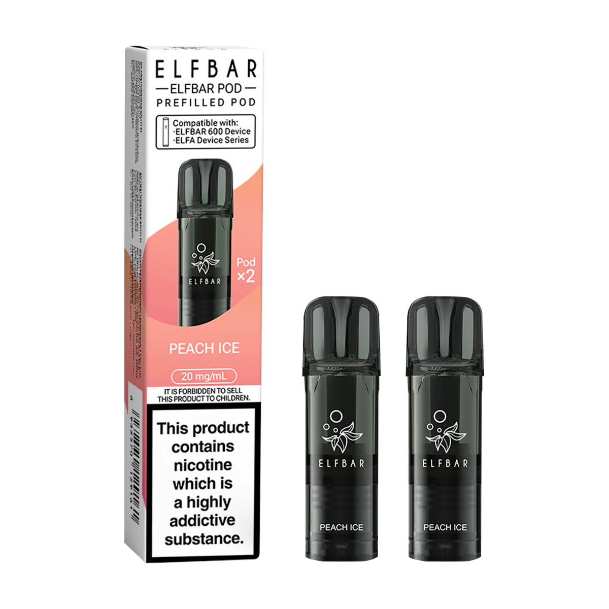 Peach Ice Elfbar 600 Pods