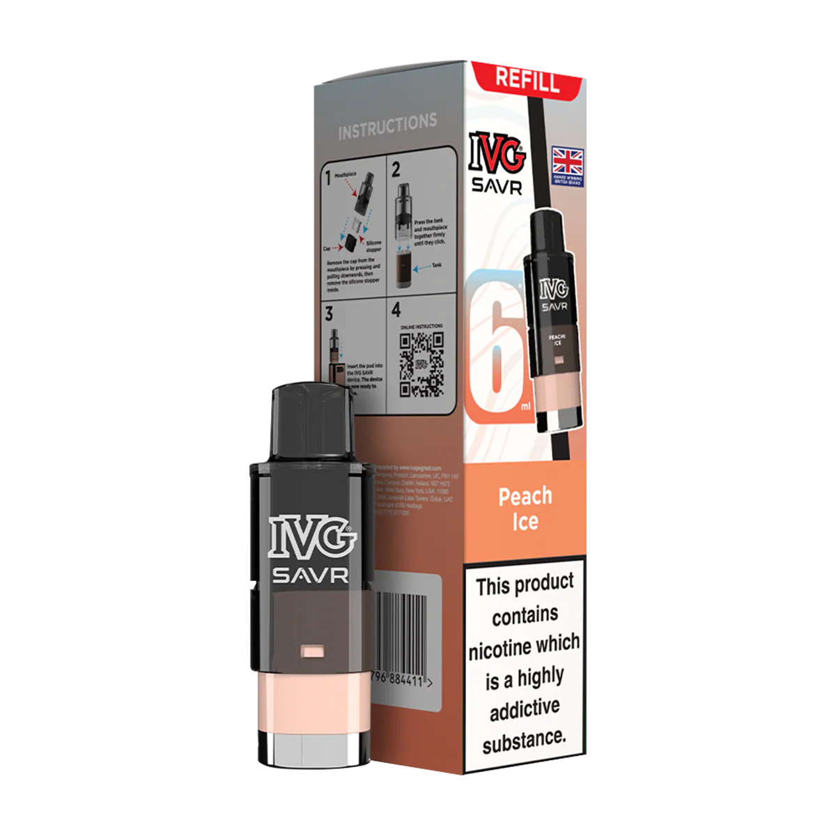 Peach Ice IVG SAVR Refill Pack