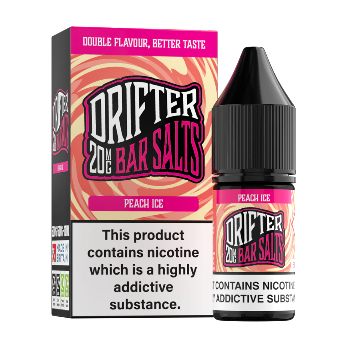 Peach Ice Nic Salt by Drifter Bar Salts 10ml