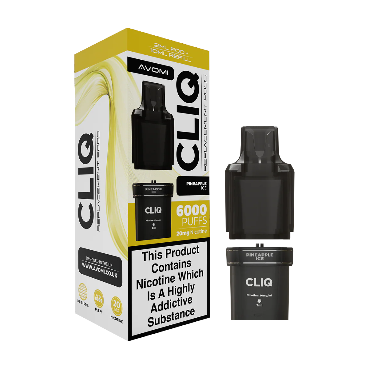 Pineapple Ice Avomi Cliq 6000 Refill Pack