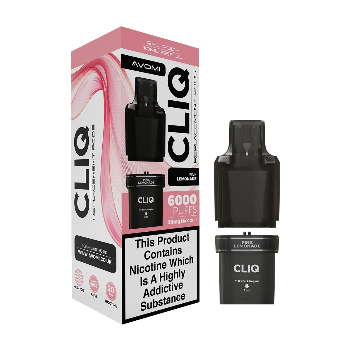 Pink Lemonade Avomi Cliq 6000 Refill Pack