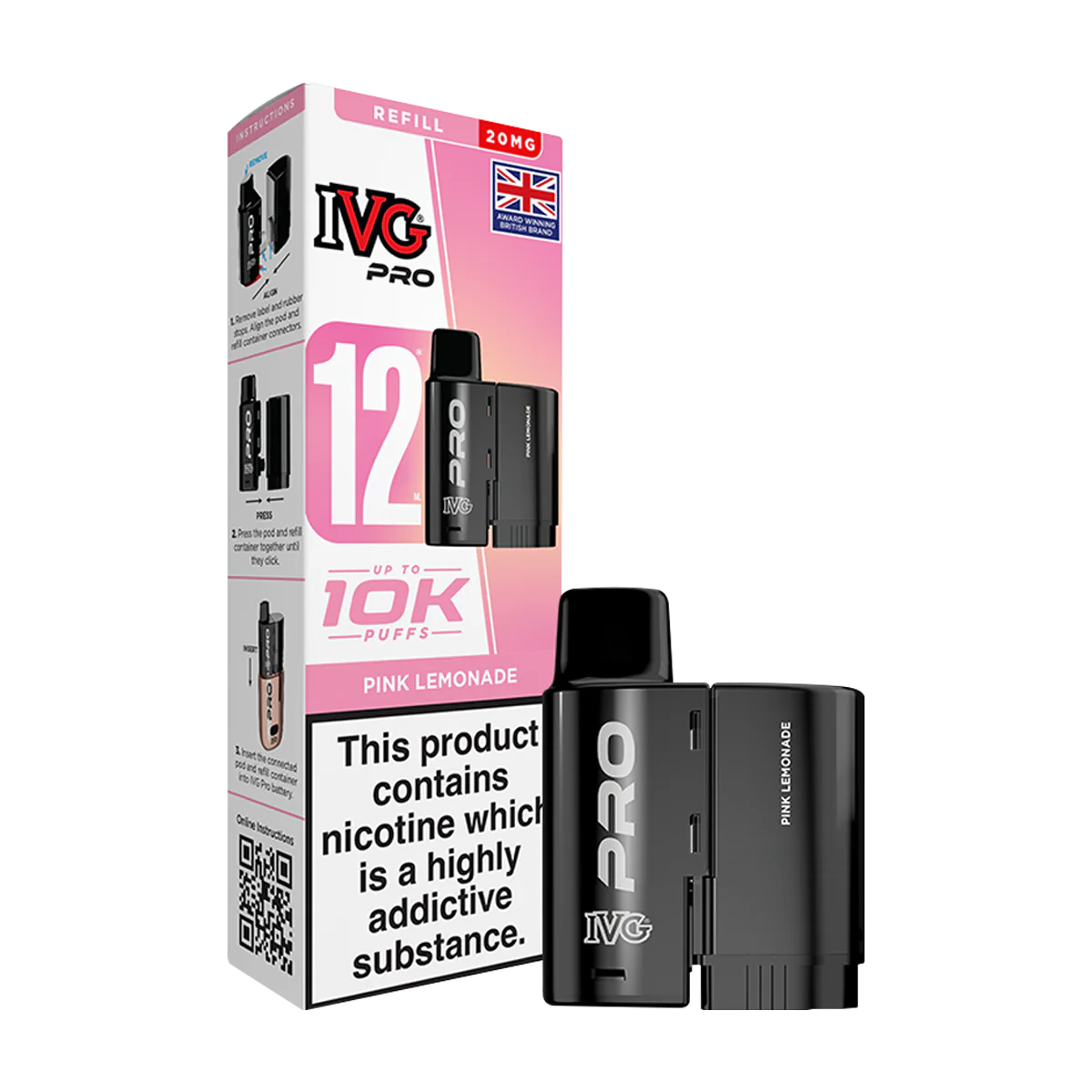 Pink Lemonade IVG Pro 12 Refill Pack