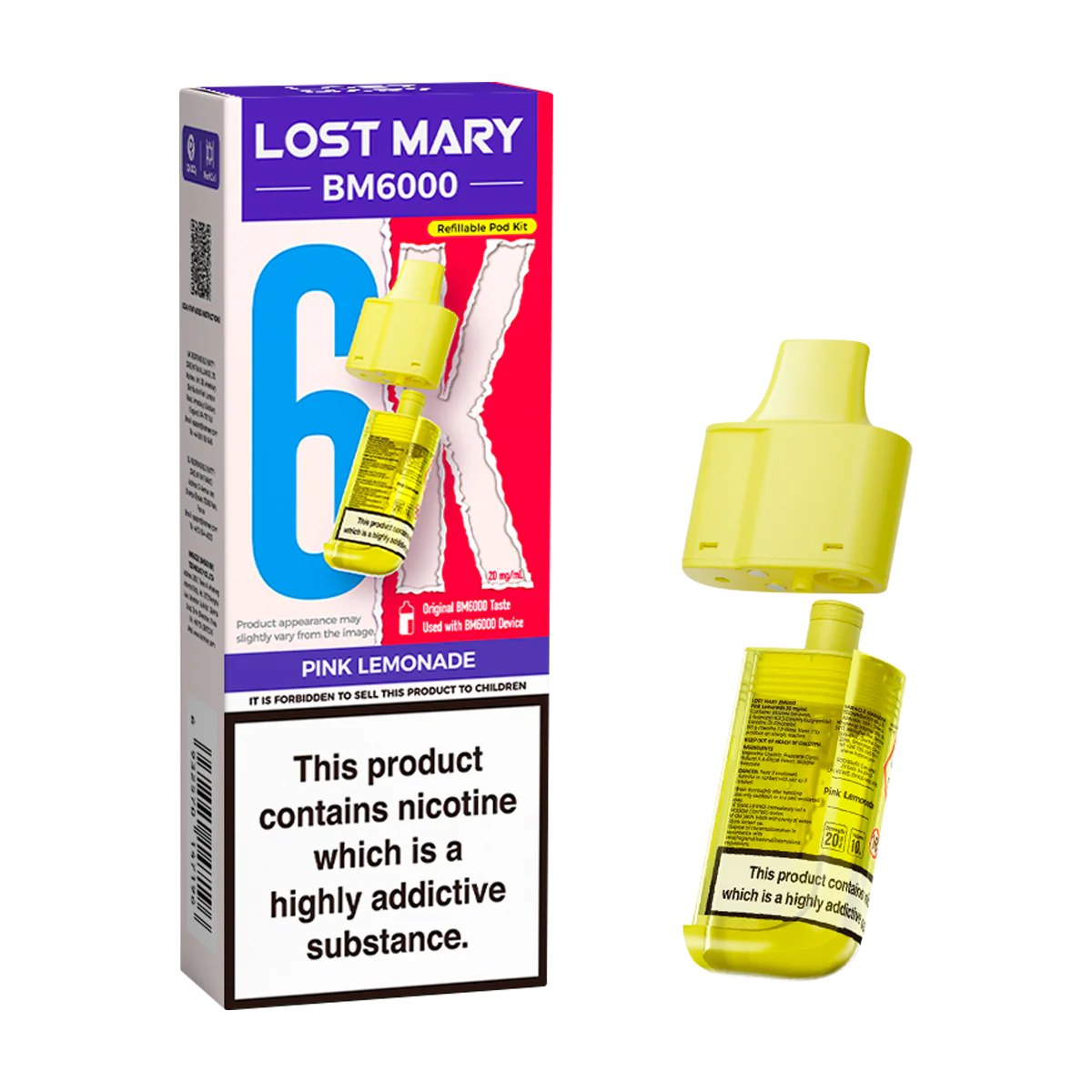 Pink Lemonade Lost Mary BM6000 Refill Pack