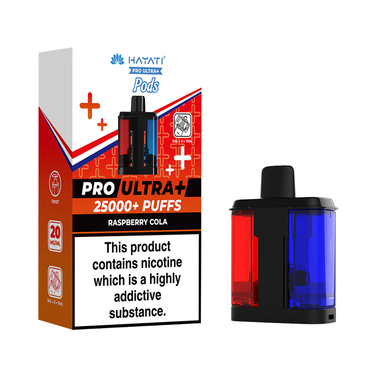 Raspberry Cola Hayati Pro Ultra Plus Refill Pack