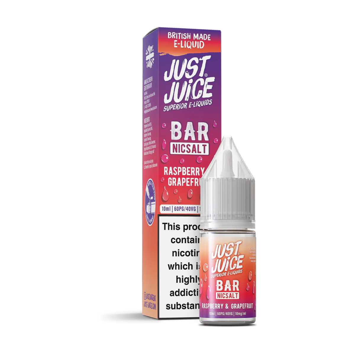 Raspberry & Grapefruit Nic Salt by Just Juice