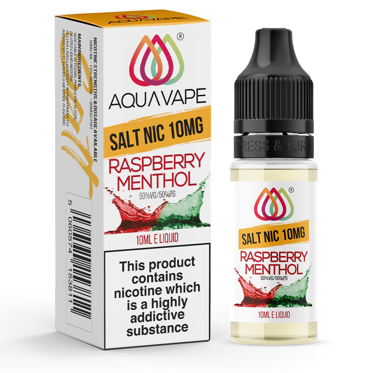 Raspberry Menthol Nic Salt by Aquavape 10ml