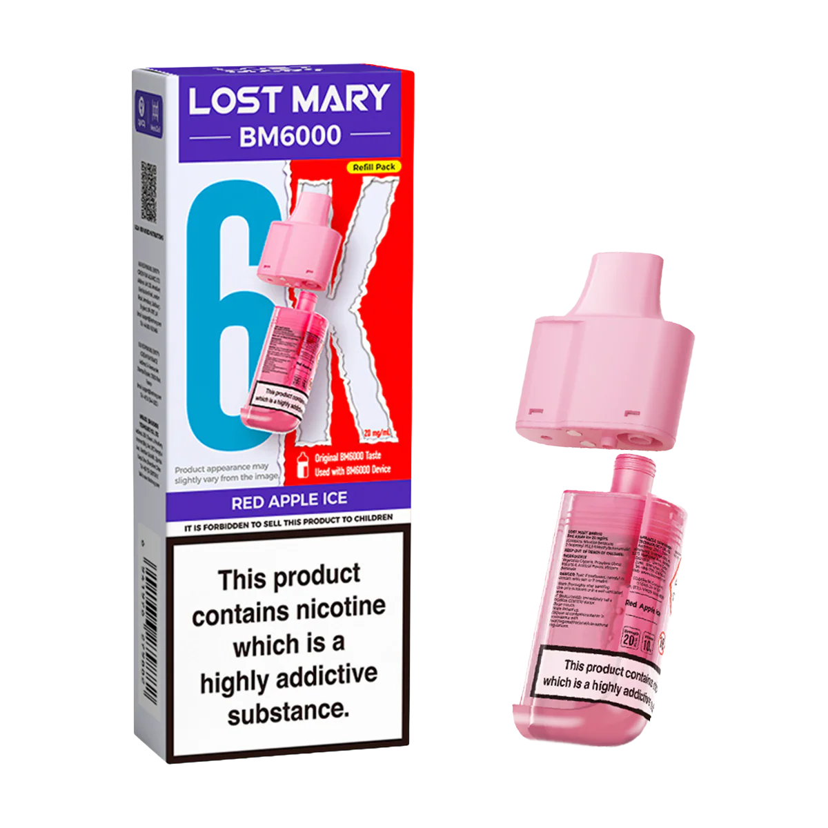 Red Apple Ice Lost Mary BM6000 Refill Pack