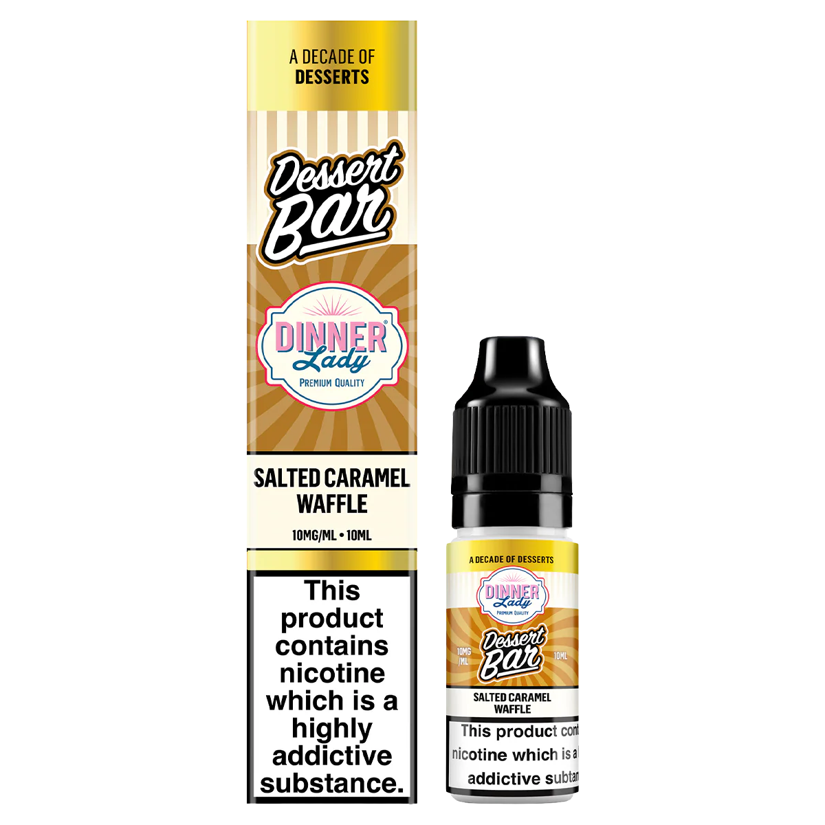 Salted Caramel Waffle Nic Salt by Dinner Lady Dessert Bar Range