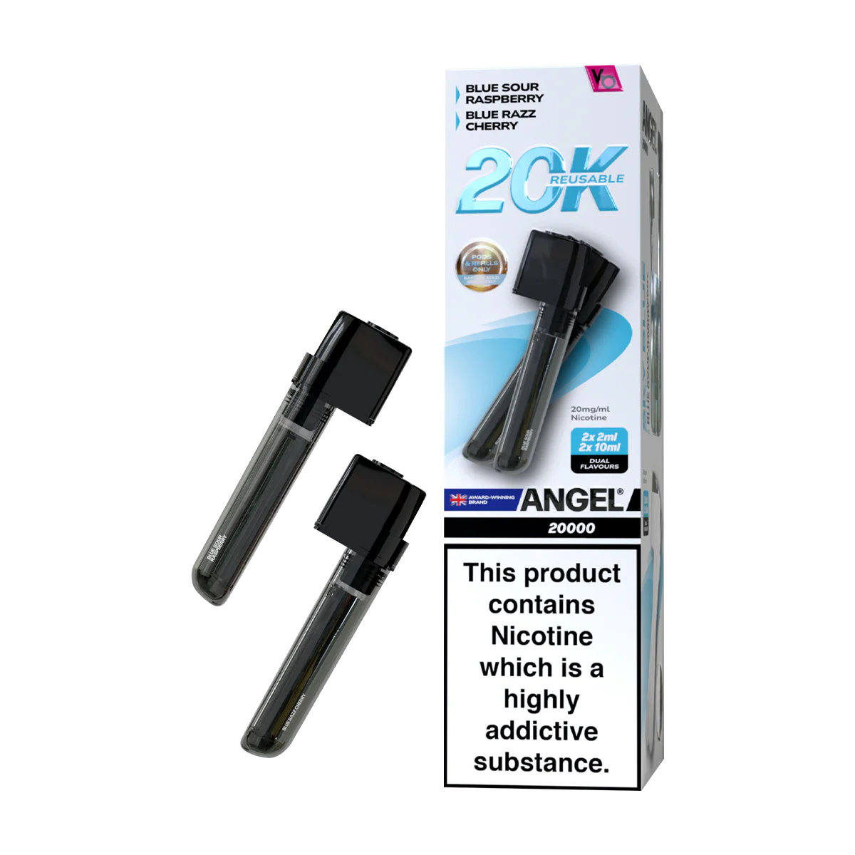 Sky Blue Edition Vapes Bars Angel 20k Refill Pack
