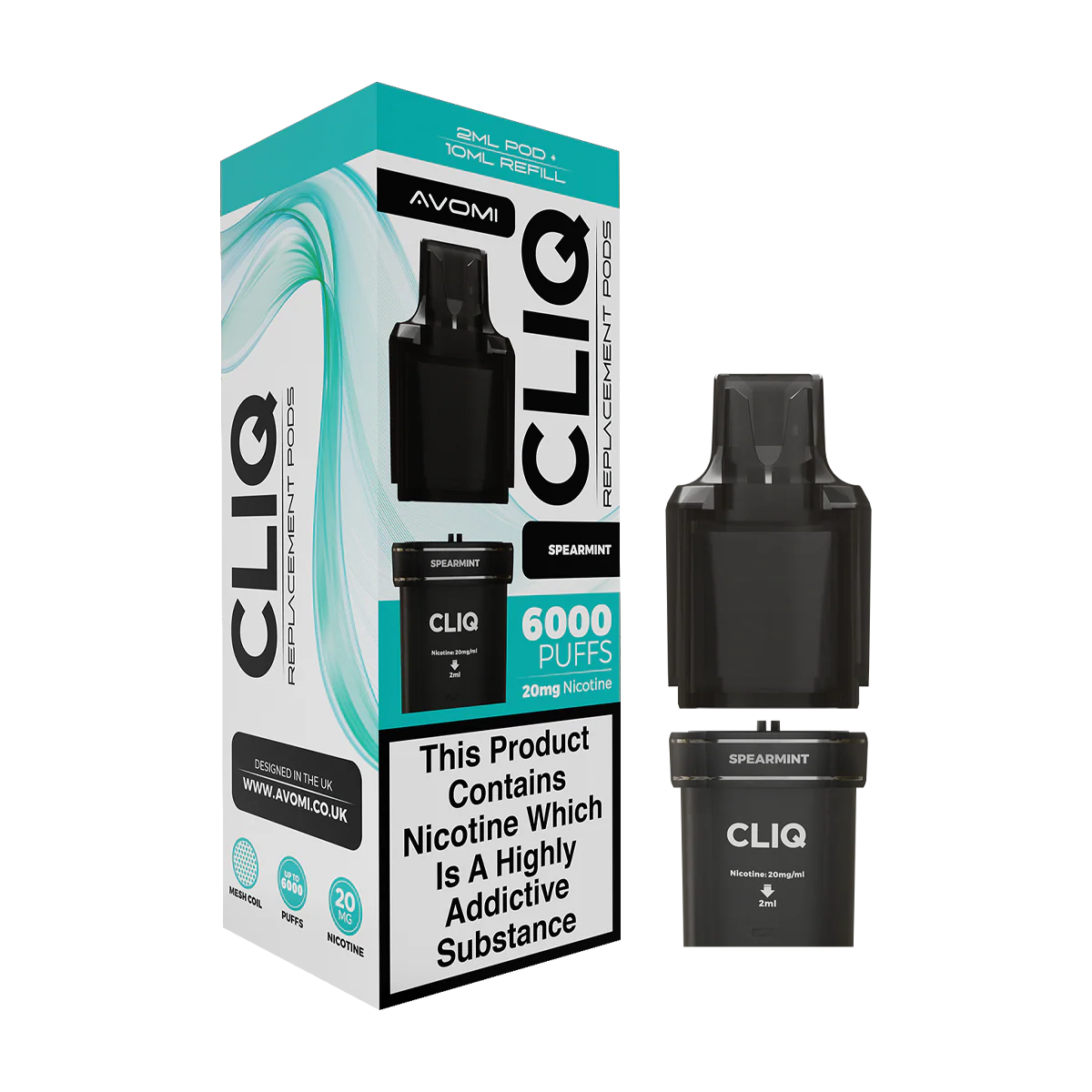 Spearmint Avomi Cliq 6000 Refill Pack