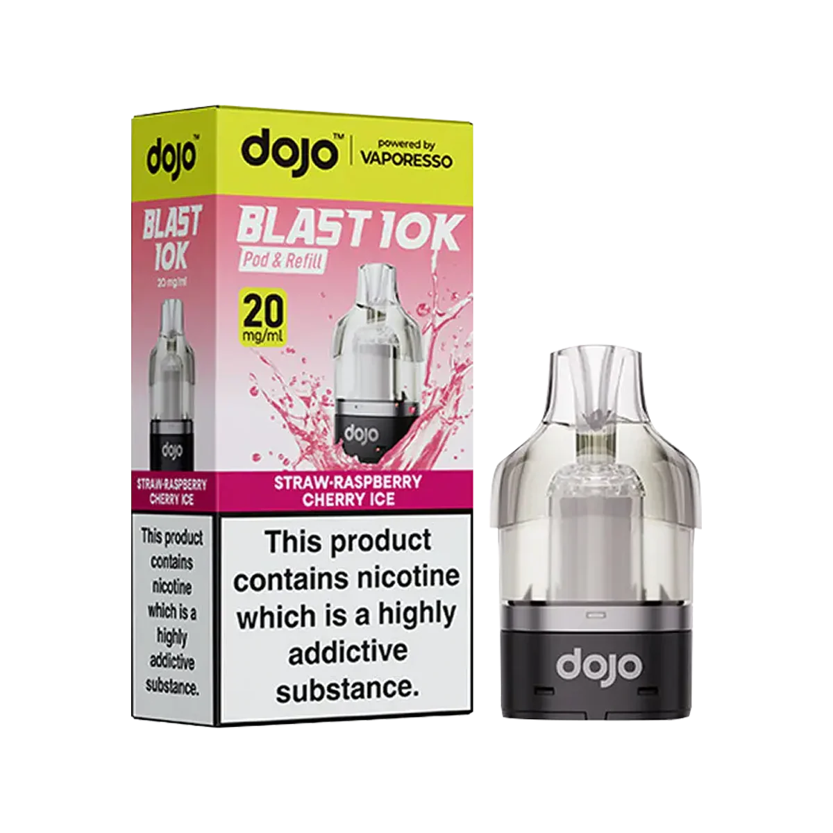 Straw-Raspberry Cherry Ice Dojo Blast 10K Refill Pack