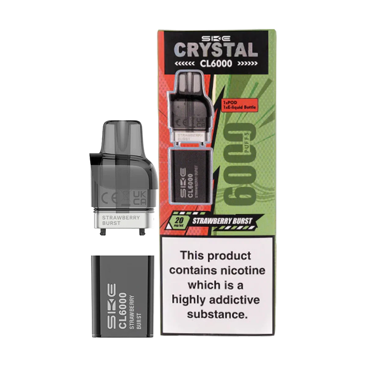 Strawberry Burst SKE Crystal CL6000 Pods