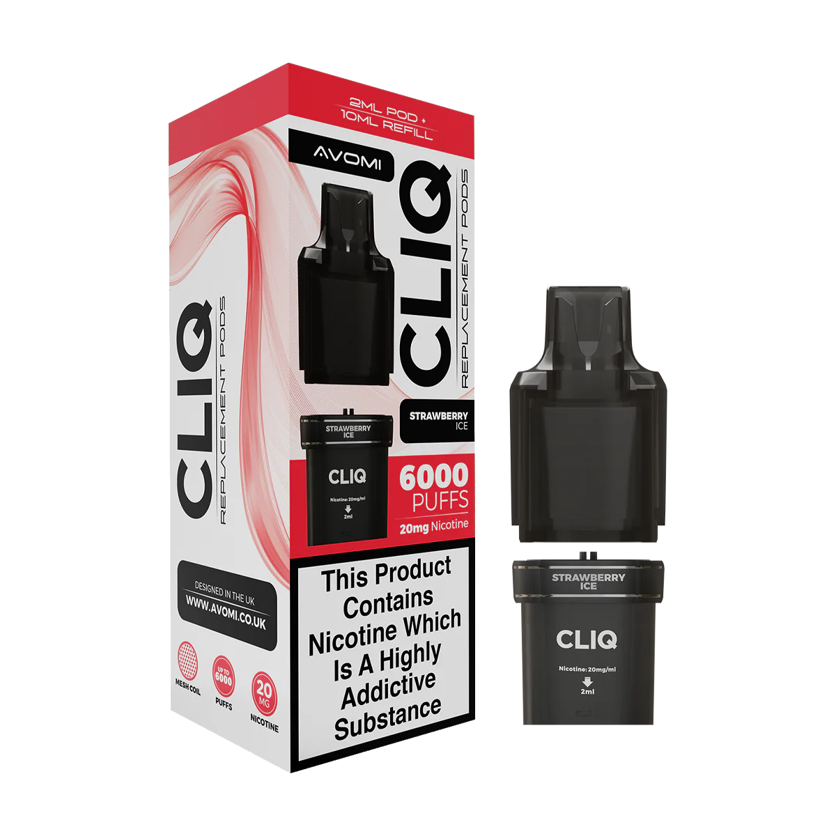 Strawberry Ice Avomi Cliq 6000 Refill Pack
